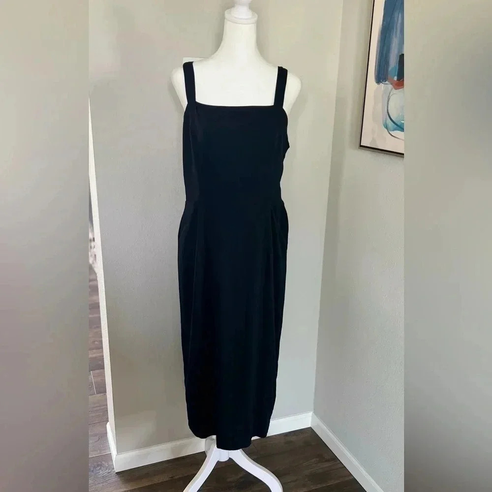 NWT 41 Hawthorn Elodie Sleeveless Midi Sheath Dress Black Size 8